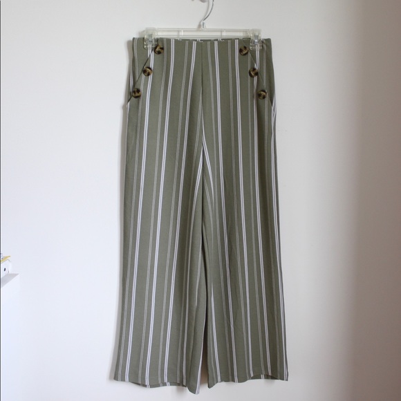 Derek Heart- High-rise Striped Pants - Picture 1 of 9